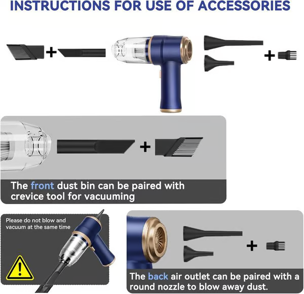 2-in-1 Handheld Cordless Home Vacuum Cleaner Car Cordless Vacuum Cleaner