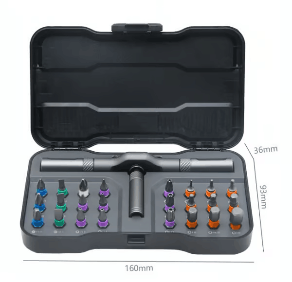 🔥24 in 1 DlY Screwdriver Set Magnetic Compact and Portable Ratchet Screwdriver