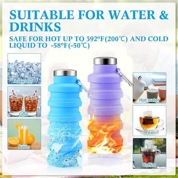 🏆Hot Sale🔥🔥Silicone foldable water bottle – Ideal for sports, travel & outdoor – Reusable & BPA-free