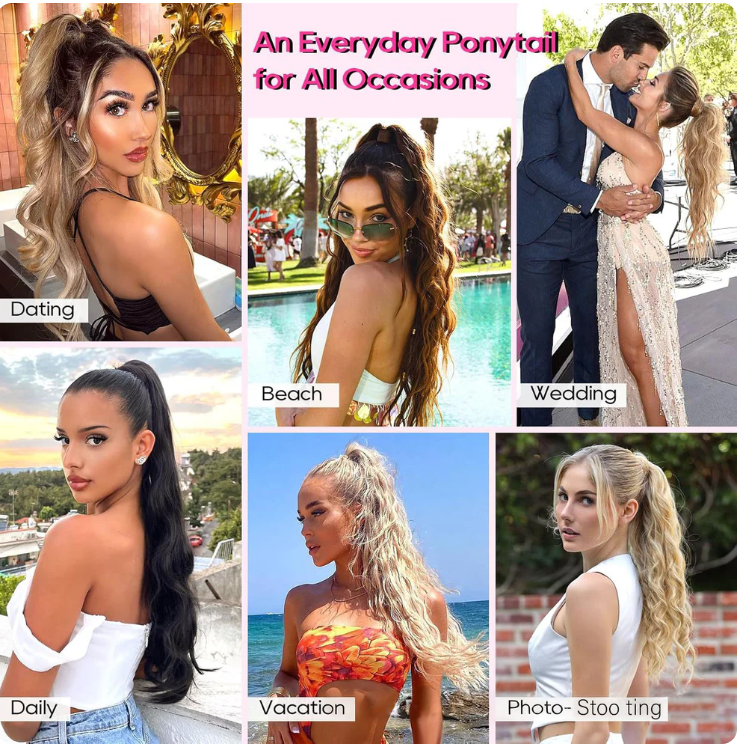 ✨Now 40% OFF ⚡4clip-in Big Wavy Ponytail Extension