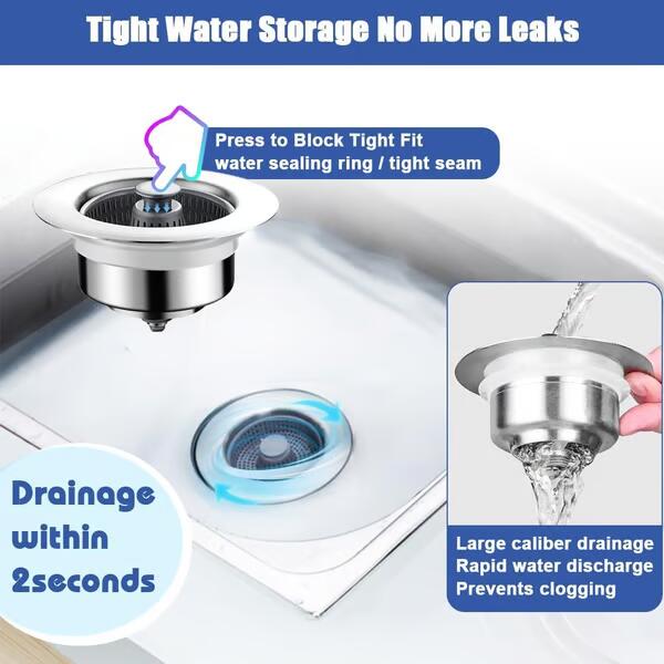 🎁Hot Sale Promotion buy one get one free🔥New Upgraded Sink Bounce Core Drain Strainer